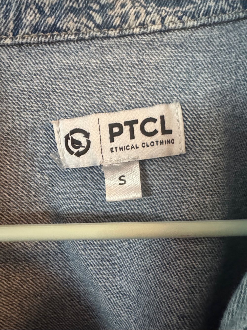 PTCL Light Blue Cropped Bandana-Print Denim Jacket - Picture 2 of 6